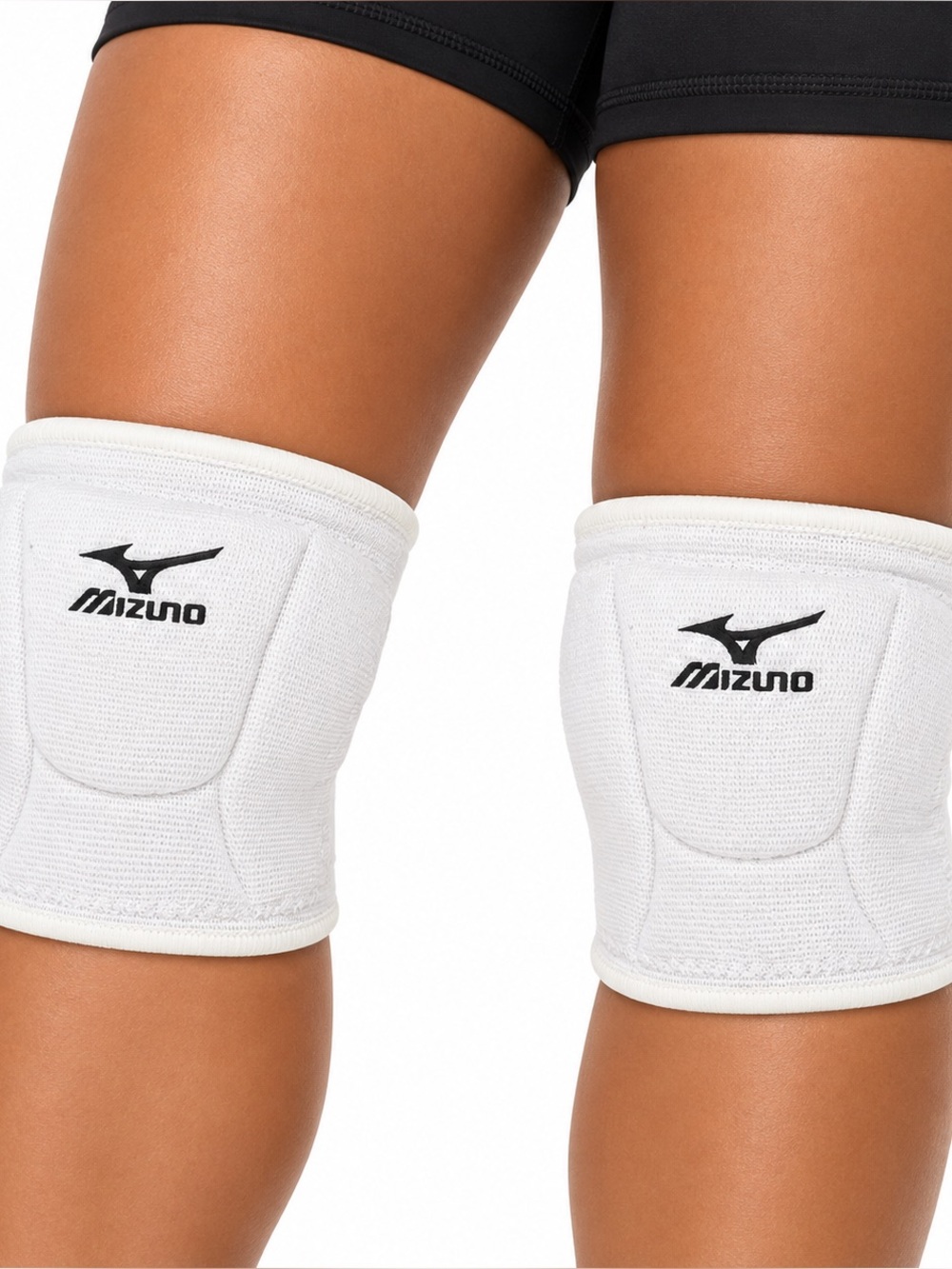 MIZUNO LR6 White Padded Volleyball Knee Pads Pair Size L